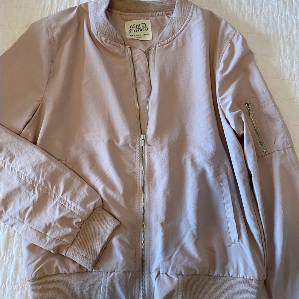 Dusty Light Pink Bomber Jacket Size Small